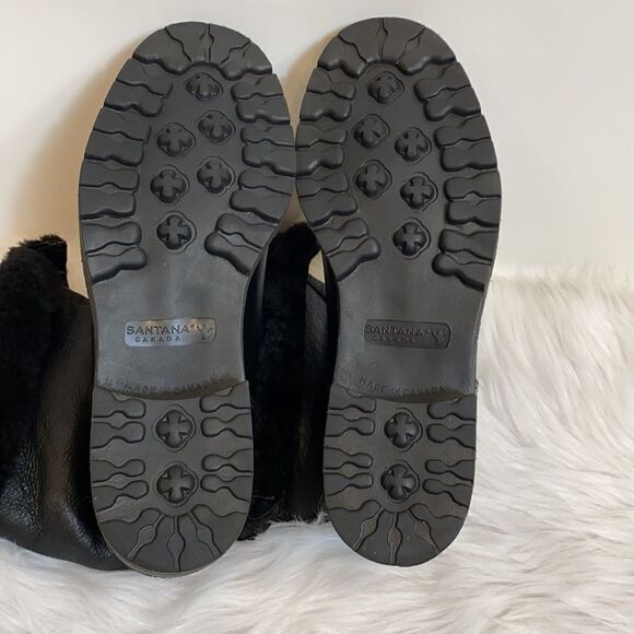 Santana Canada black leather winter boots size 6.5 - Picture 6 of 13